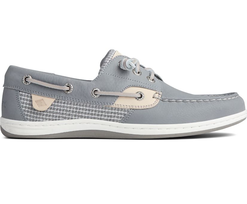 Sperry Songfish Mini Check Boat Shoes - Women's Boat Shoes - Grey [TB0326794] Sperry Ireland